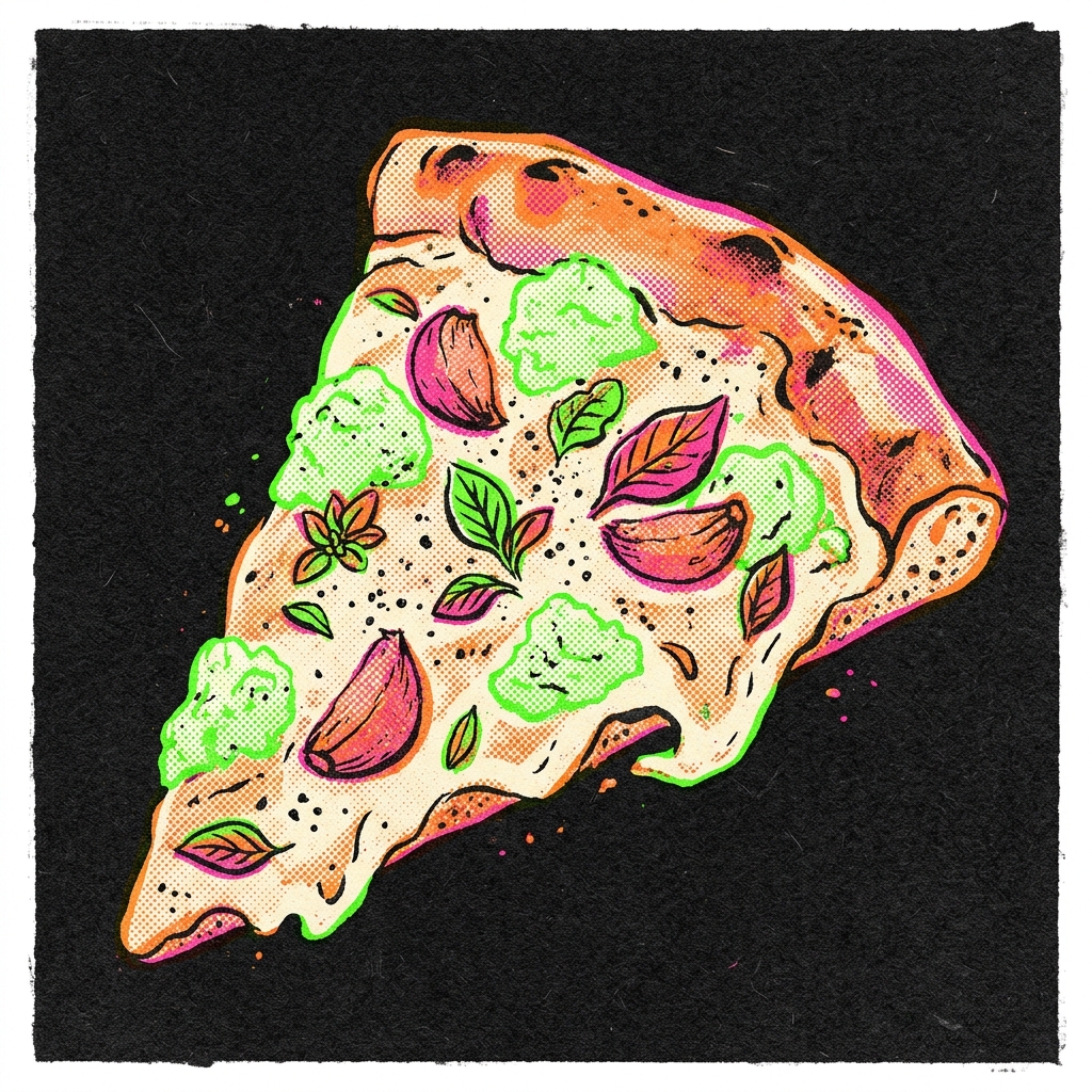 White Pizza illustration